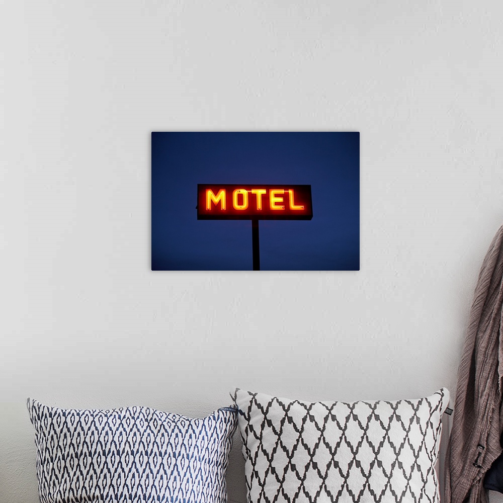 A bohemian room featuring Motel Sign, Fort MacLeod, Alberta, Canada