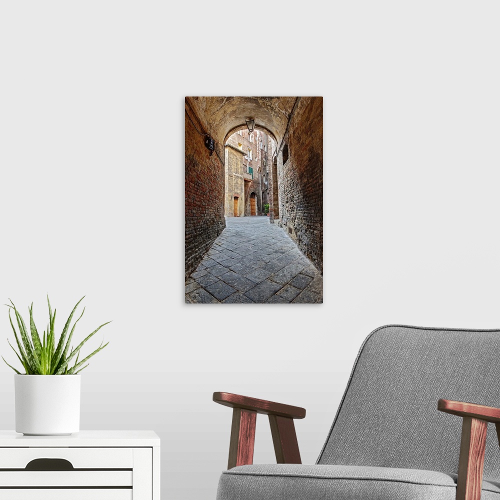 A modern room featuring Narrow alley, Florence, Italy