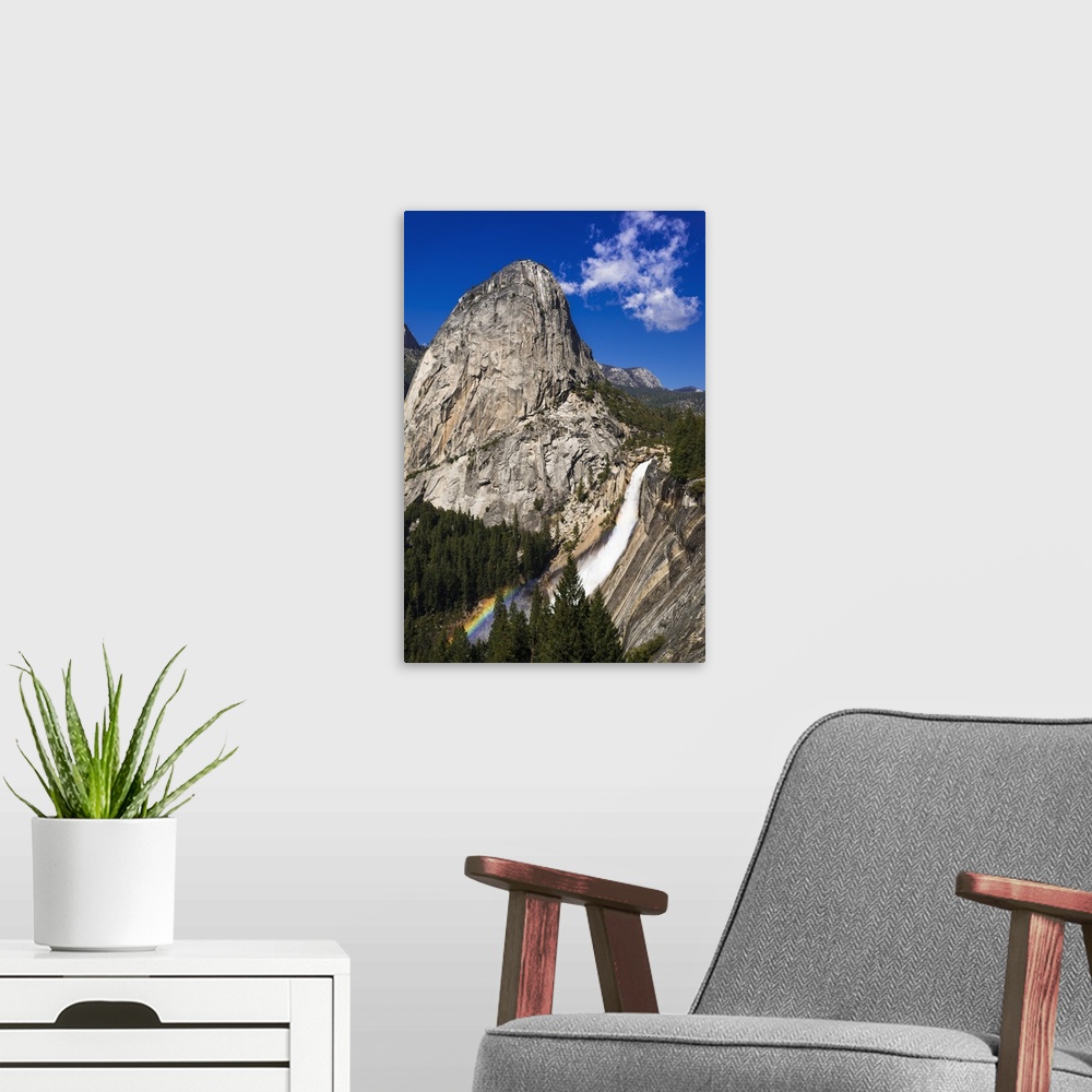 A modern room featuring Nevada Fall, Half Dome and Liberty Cap, Yosemite National Park, California