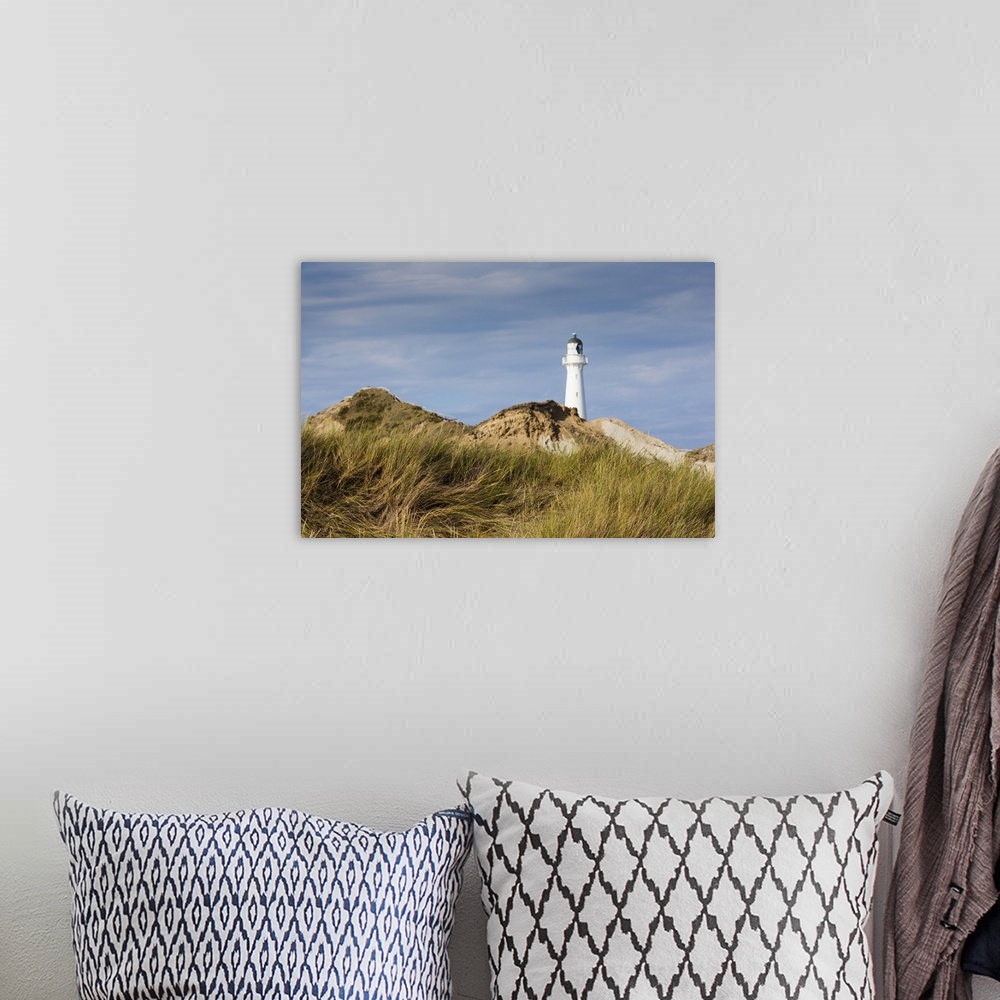 A bohemian room featuring New Zealand, North Island, Castlepoint, Castlepoint Lighthouse