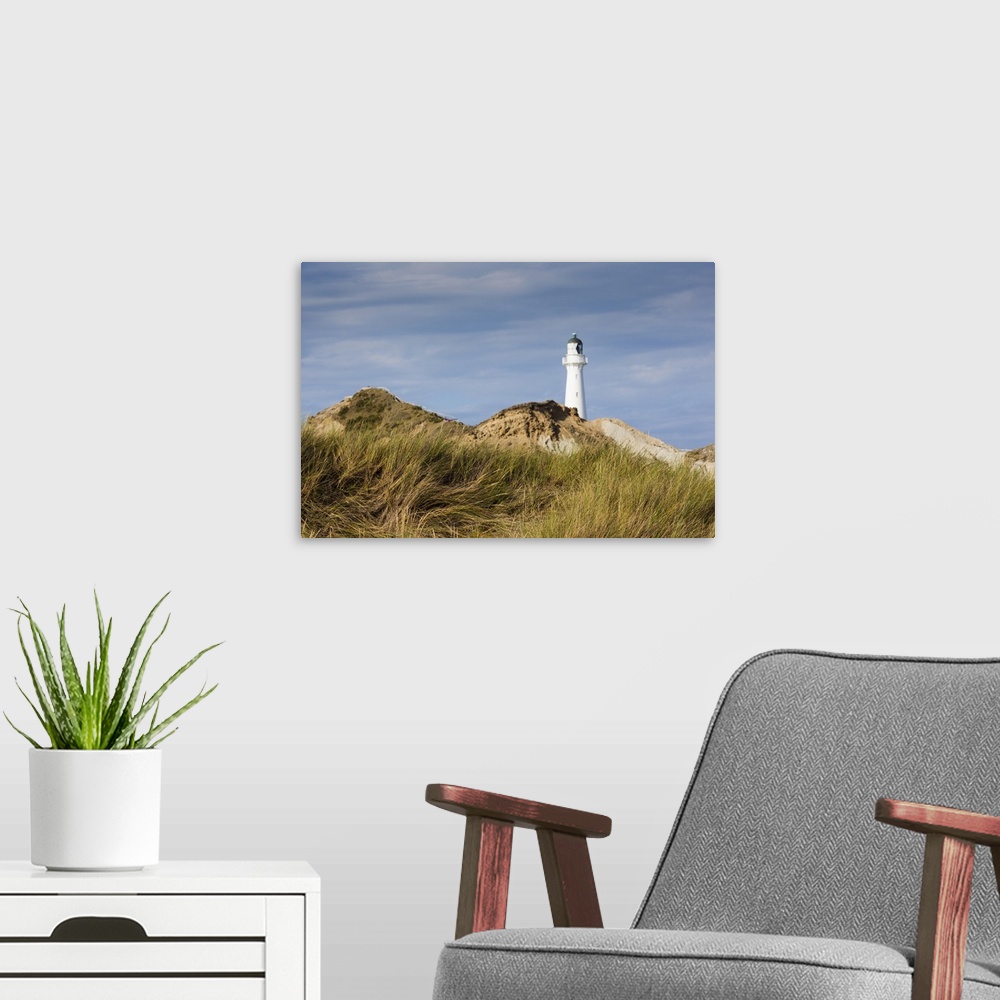 A modern room featuring New Zealand, North Island, Castlepoint, Castlepoint Lighthouse