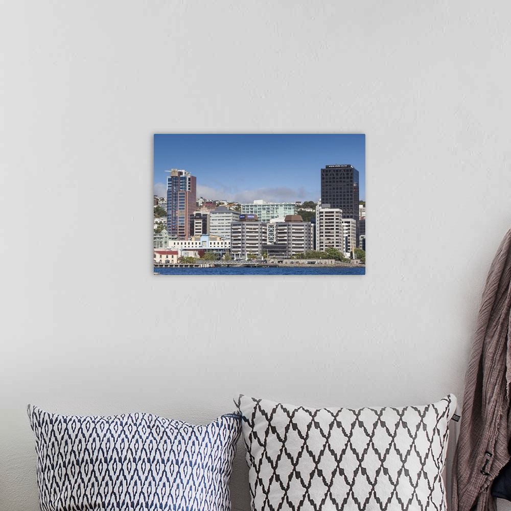 A bohemian room featuring New Zealand, North Island, Wellington, skyline and waterfront buildings
