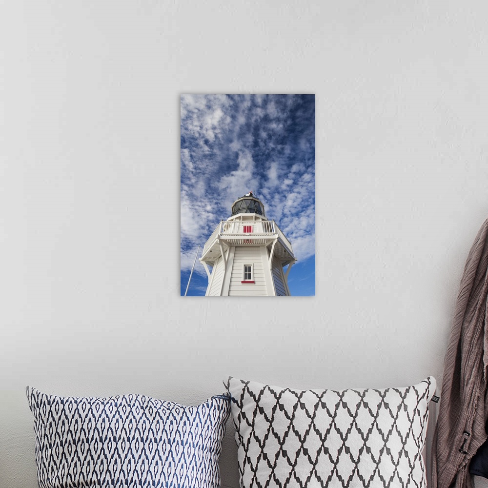 A bohemian room featuring New Zealand, South Island, Canterbury, Banks Peninsula, Akaroa, Akaroa Lighthouse