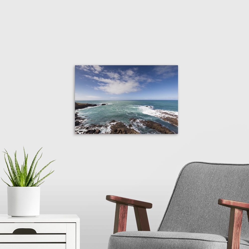 A modern room featuring New Zealand, South Island, Southland, The Catlins, Slope Point, Southern-most point of the South ...