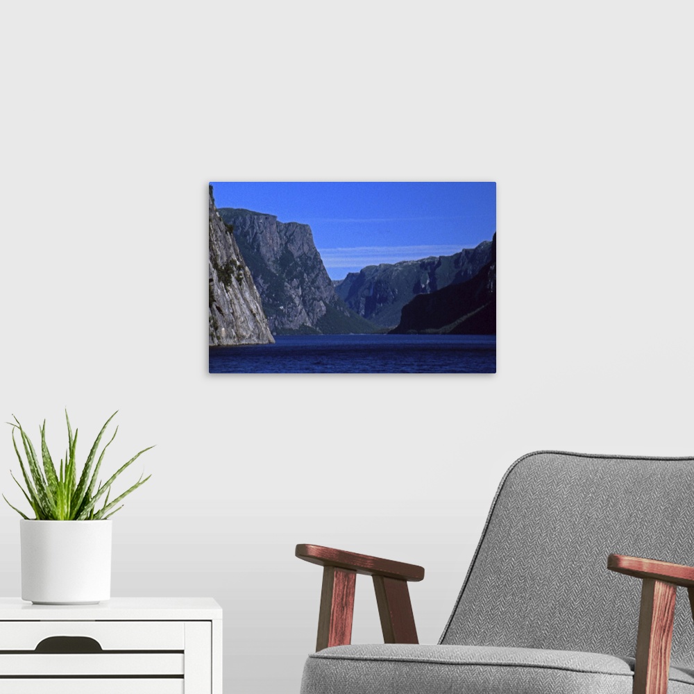 A modern room featuring North America, Canada, Newfoundland, NOrthern Peninsula, Gros Morne National Park, entry to Park ...