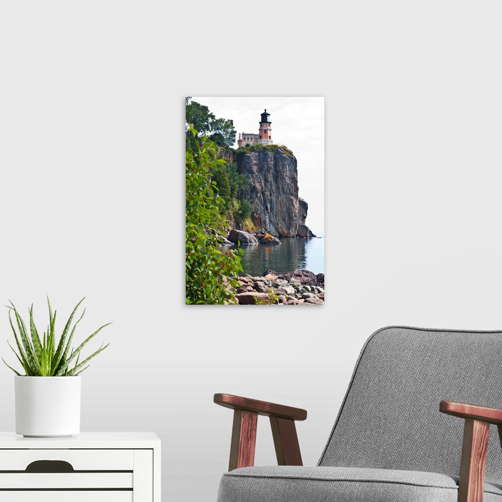 A modern room featuring North America, USA, Minnesota, North Shore, Lake Superior, Split Rock Lighthouse Station, View of...