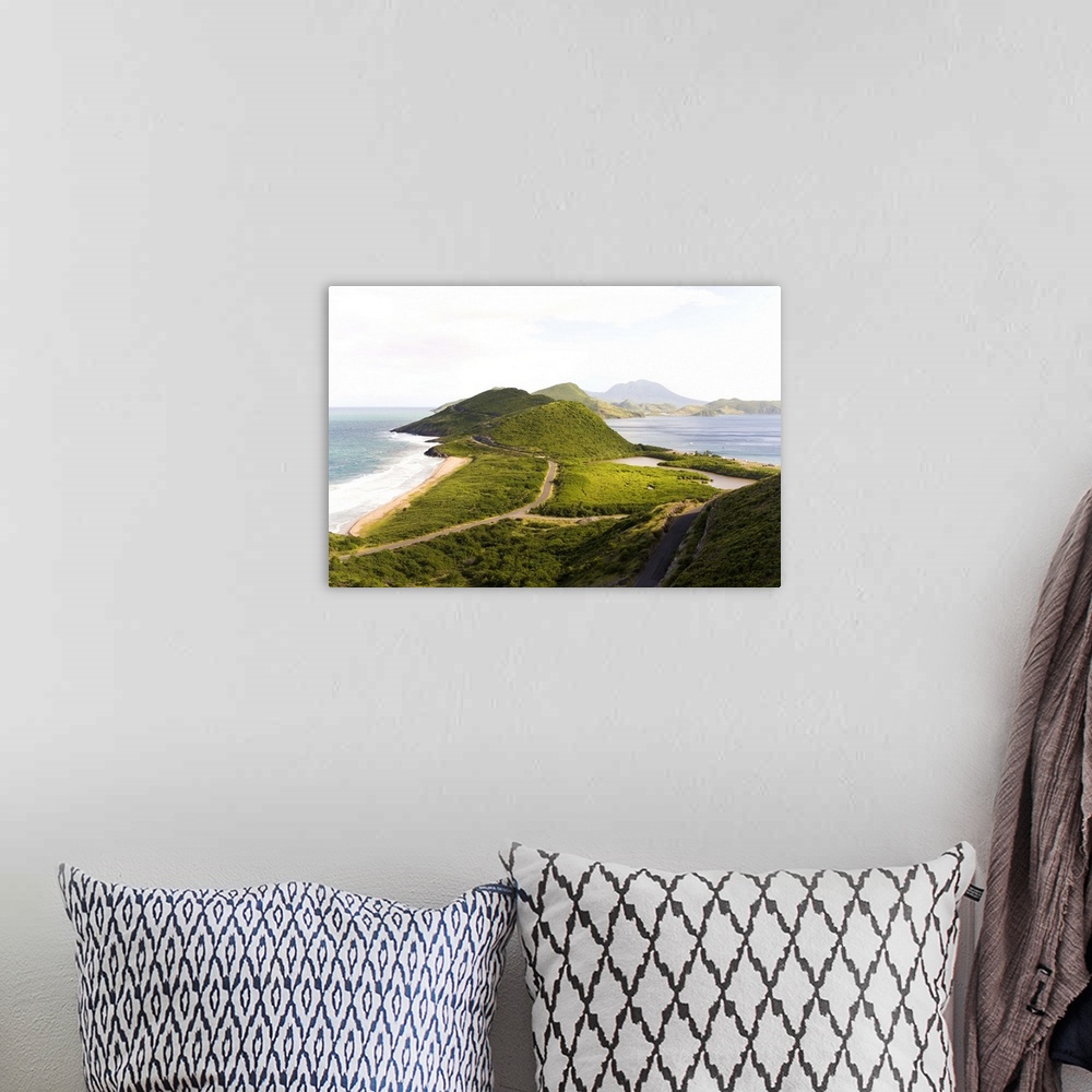 A bohemian room featuring North Frigate Bay, southeast peninsula, St Kitts, Caribbean.