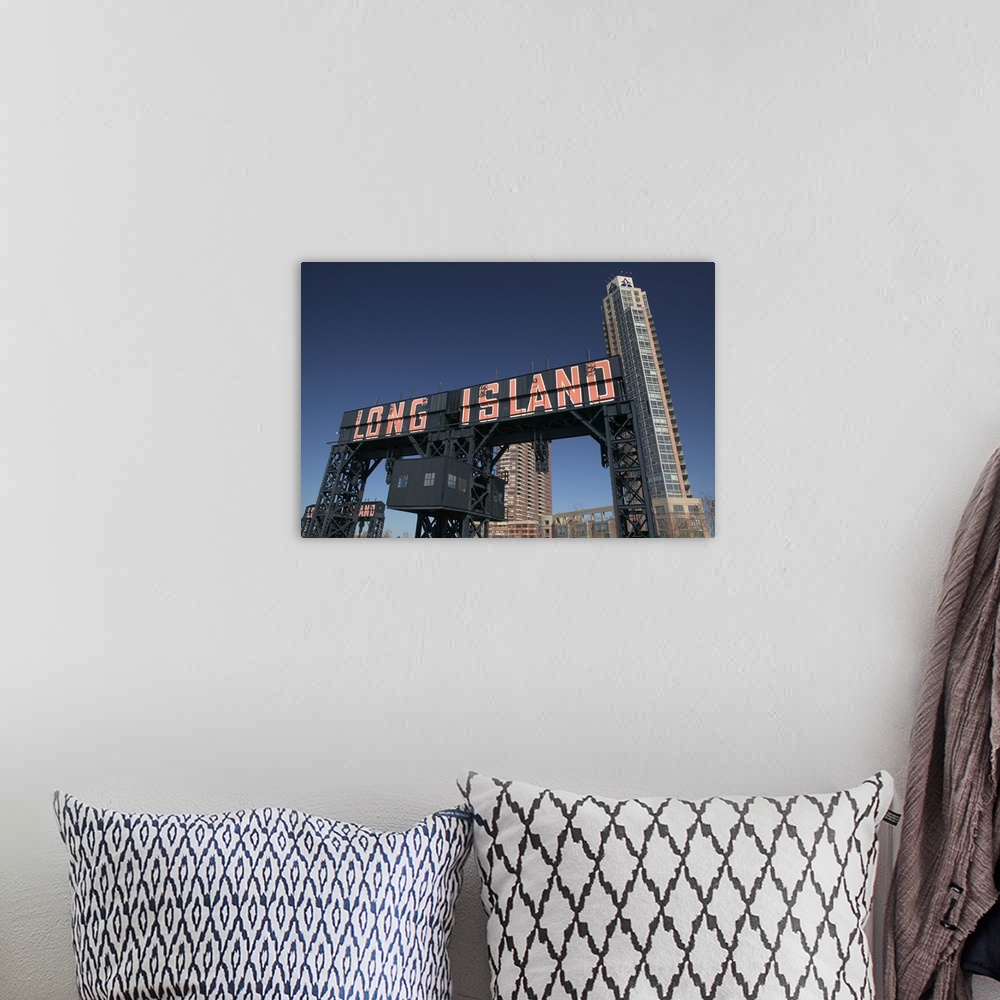 A bohemian room featuring NYC, Queens: Long Island City, Long Island City Ferry Piers Park and Highrises