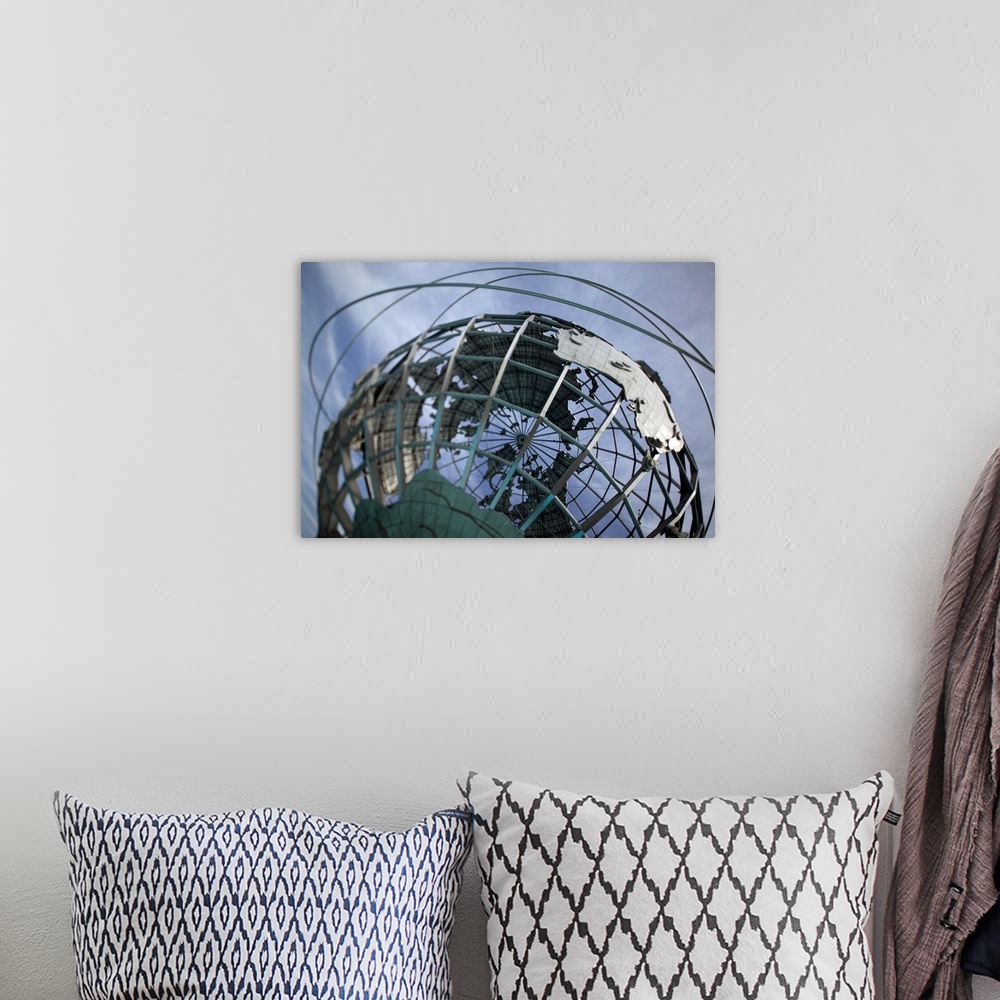 A bohemian room featuring NYC, Queens, World's Fair Unisphere.