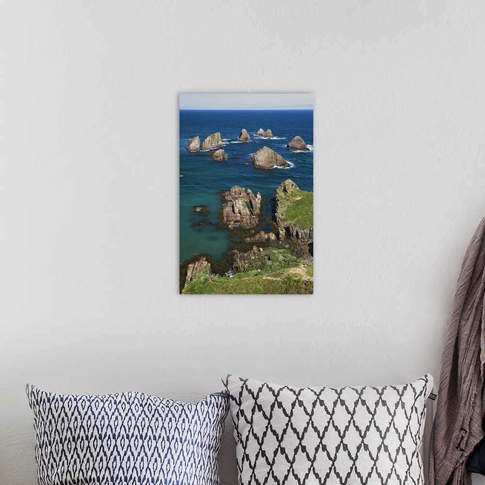A bohemian room featuring New Zealand, South Island. Ocean view from Nugget Point. Credit: Dennis Flaherty