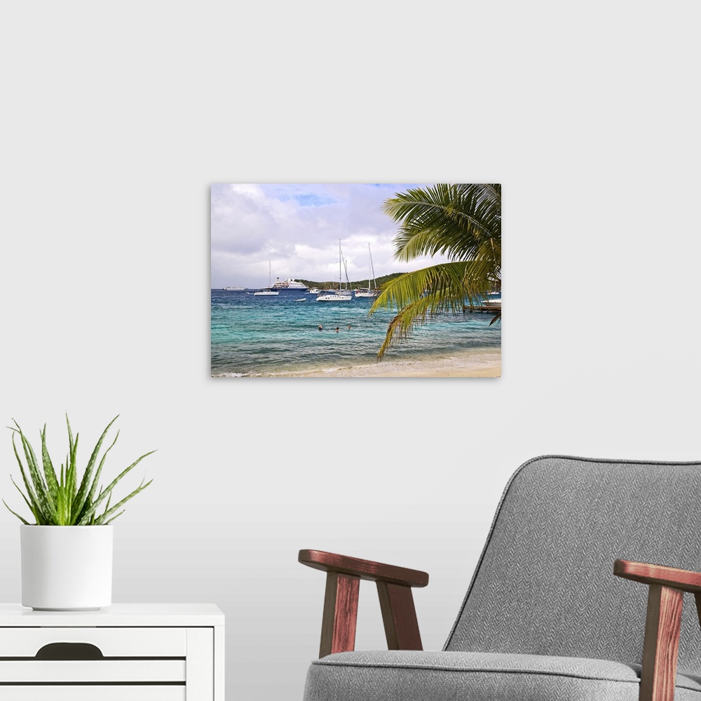 A modern room featuring On the beach at Oceans Seven Beach Club, Peter Island British Virgin Islands