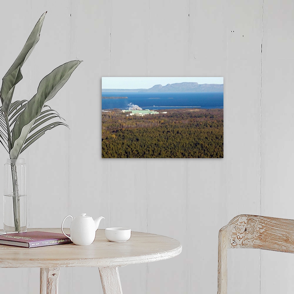 A farmhouse room featuring Ontario, Thunder Bay, Paper Mill and Lake Superior from Mt. Mackay