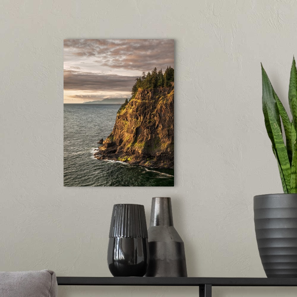 A modern room featuring USA, Oregon, Cape Meares State Park at sunset