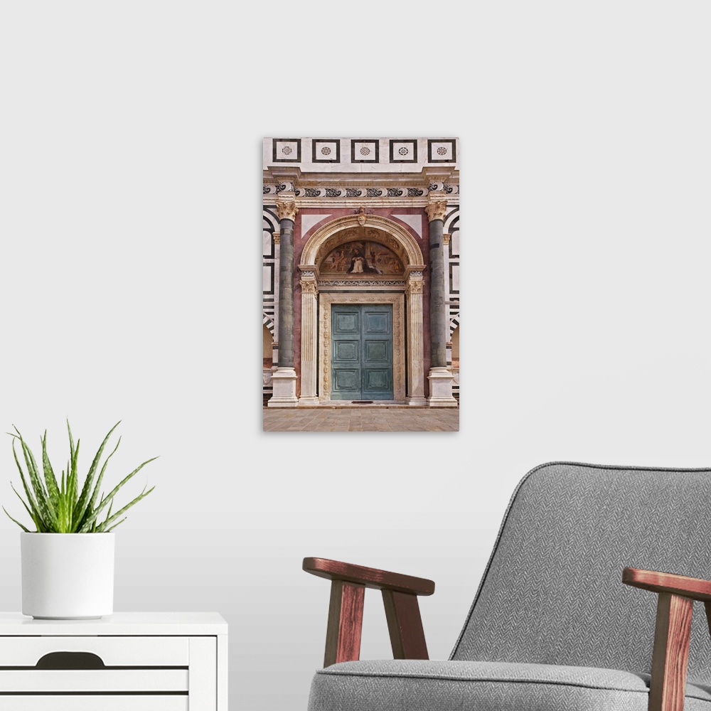 A modern room featuring Ornate doorway, Piazza della Signoria, Florence, Italy