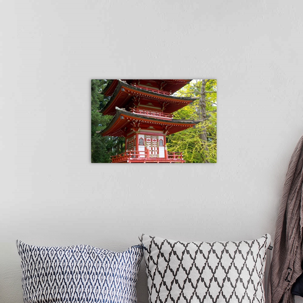 A bohemian room featuring Pagoda in the Japanese Gardens, Golden Gate Park, San Francisco, California.