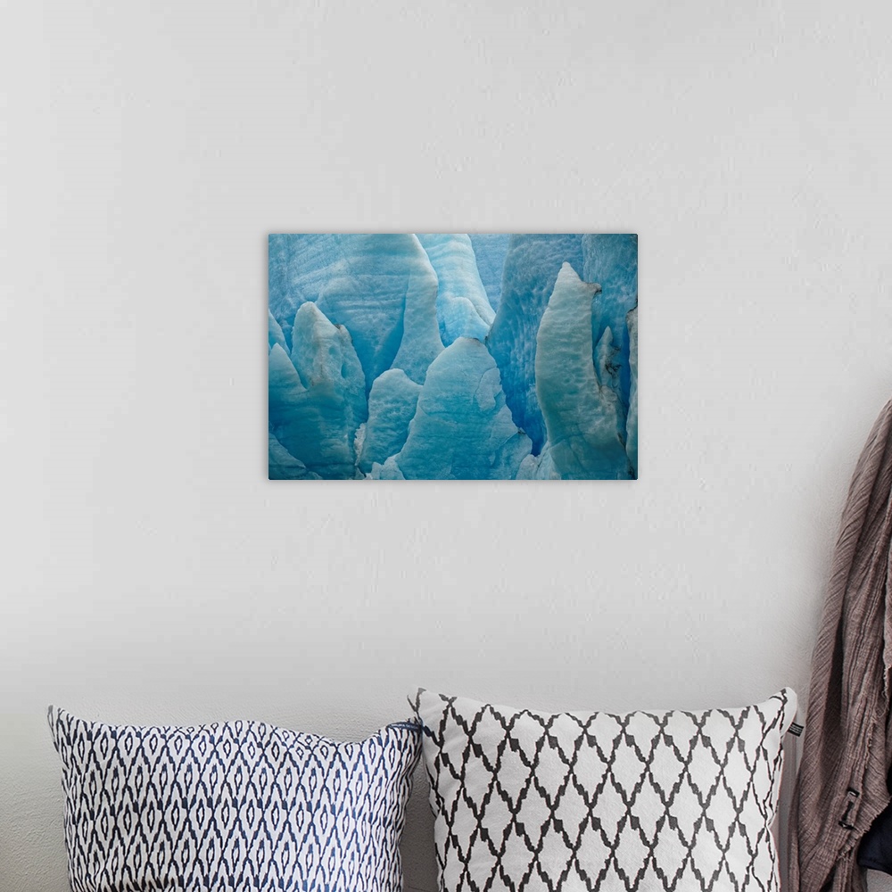 A bohemian room featuring Pattern of blue ice, Grey Glacier, Gray Lake, Torres del Paine National Park, Chile, South Americ...