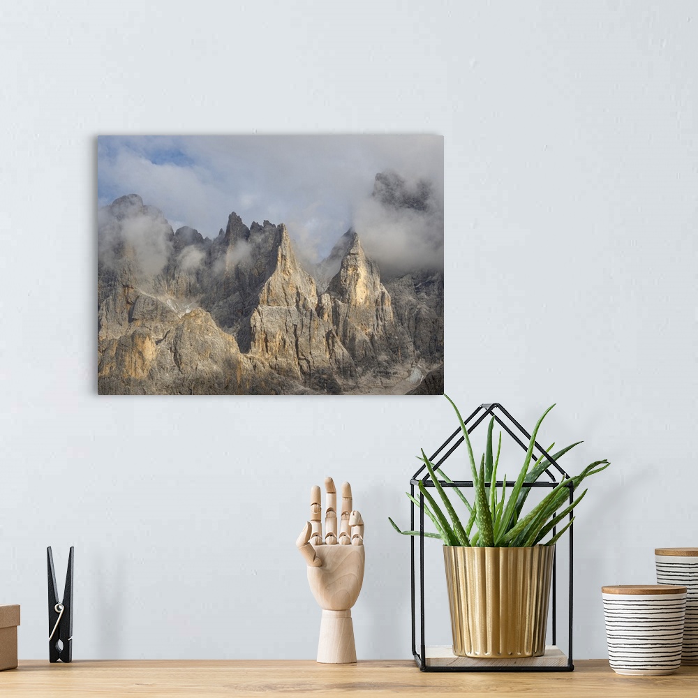 A bohemian room featuring Peaks Over Val Venegia, Pale Di San Martino In The Dolomites Of Trentino, Italy