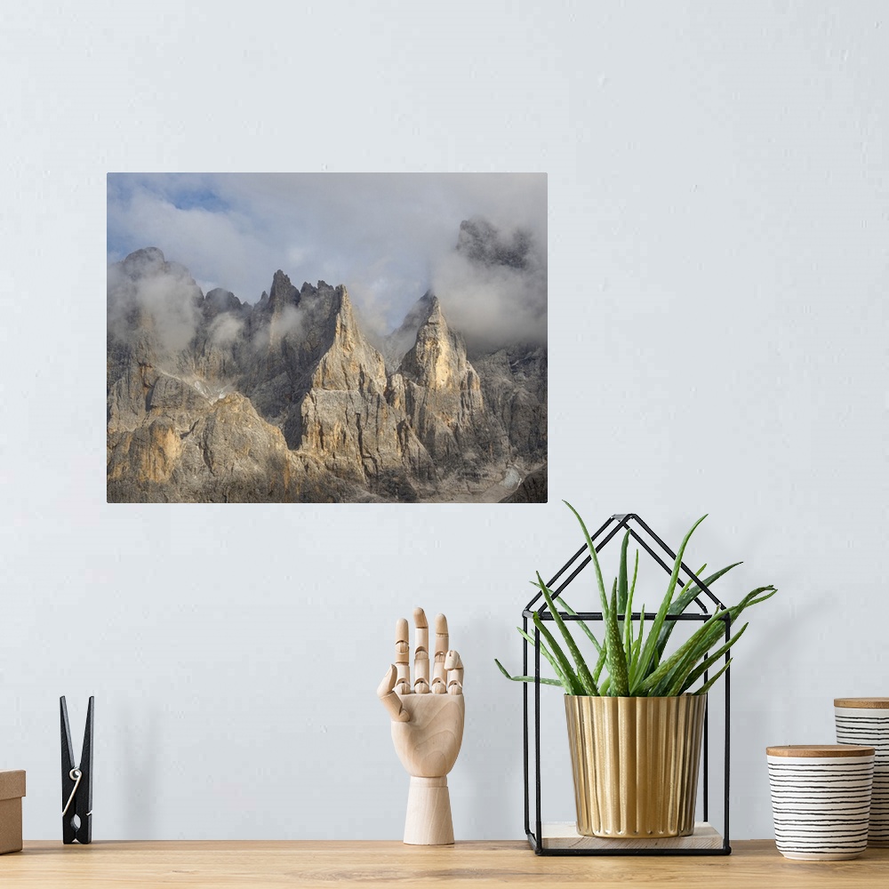 A bohemian room featuring Peaks Over Val Venegia, Pale Di San Martino In The Dolomites Of Trentino, Italy