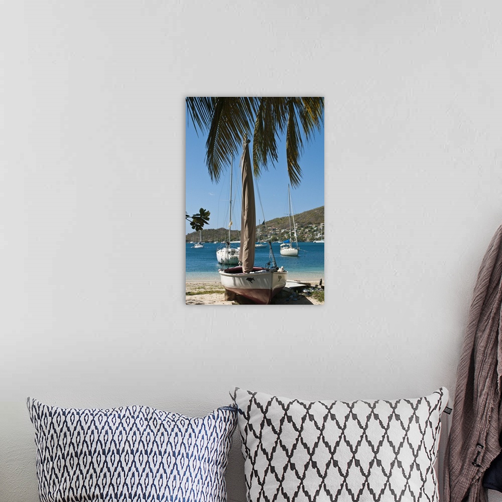 A bohemian room featuring Fishing boats in Port Elizabeth harbour, Bequia, St. Vincent