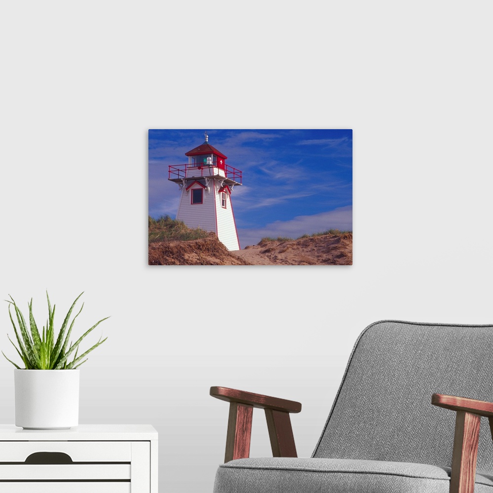 A modern room featuring Prince Edward Island, The Covehead lighthouse