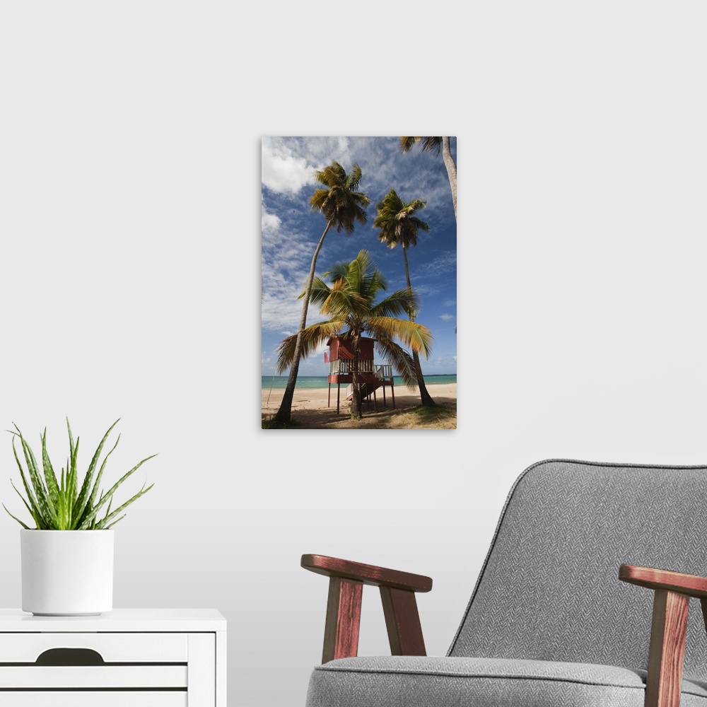 A modern room featuring Puerto Rico, East Coast, Luquillo, Playa Luquillo Beach, life guard tower