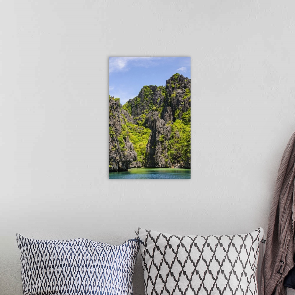 A bohemian room featuring Rocky outcrops in the Bacuit Archipelago, Palawan, Philippines.