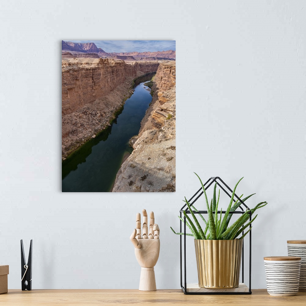 A bohemian room featuring Severe ongoing drought has lowered the levels of the Colorado River in Marble Canyon.