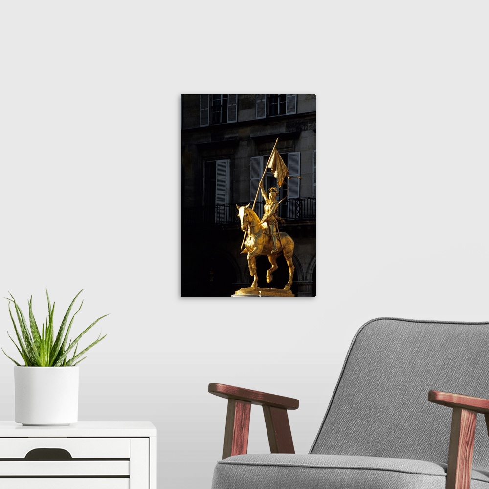 A modern room featuring Statue of Joan of Arc; Place des Pyamides; Paris; France