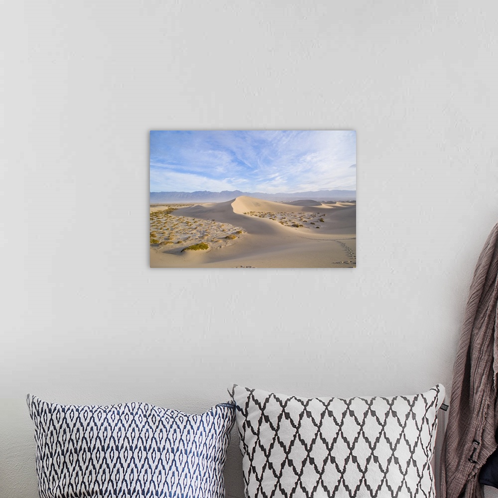 A bohemian room featuring Scenic landscape of Stovepipe Wells sand dunes in Death Valley National Park, California