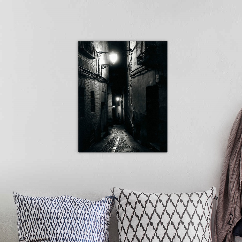 A bohemian room featuring Street at night, Alcano, Toledo...SPAIN..A Pronin/Ancient Art
