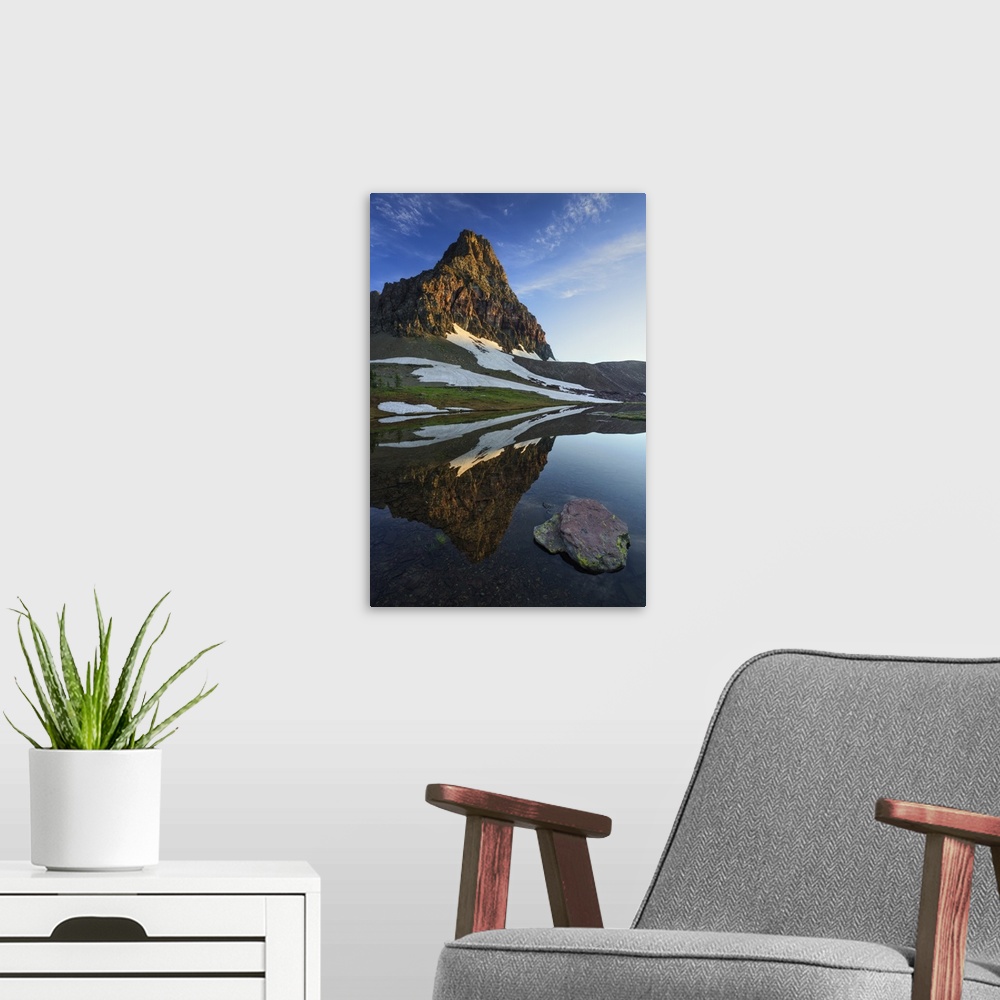 A modern room featuring Sunrise from Logan Pass, Glacier National Park, Montana