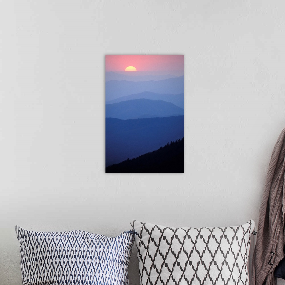 A bohemian room featuring Sunrise, Southern Appalachian Mountains, Great Smoky Mountains National Park, NC