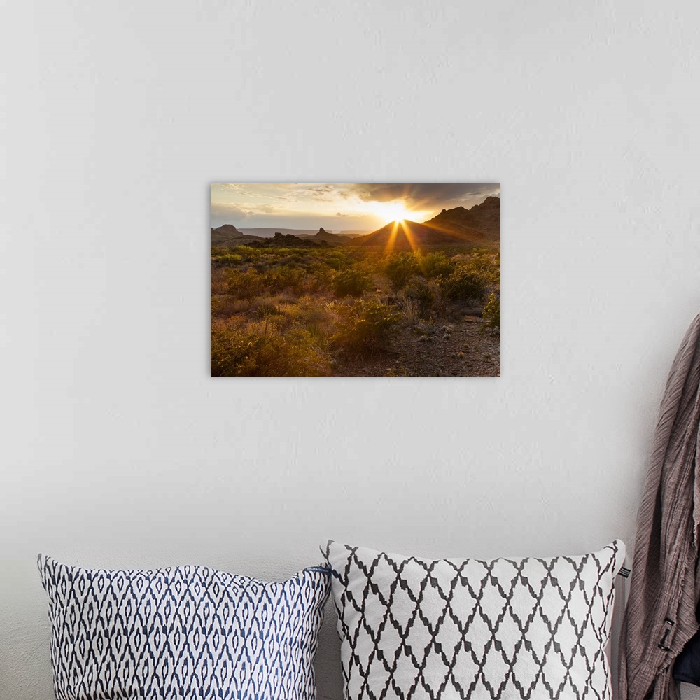A bohemian room featuring Sunset in Big Bend National Park