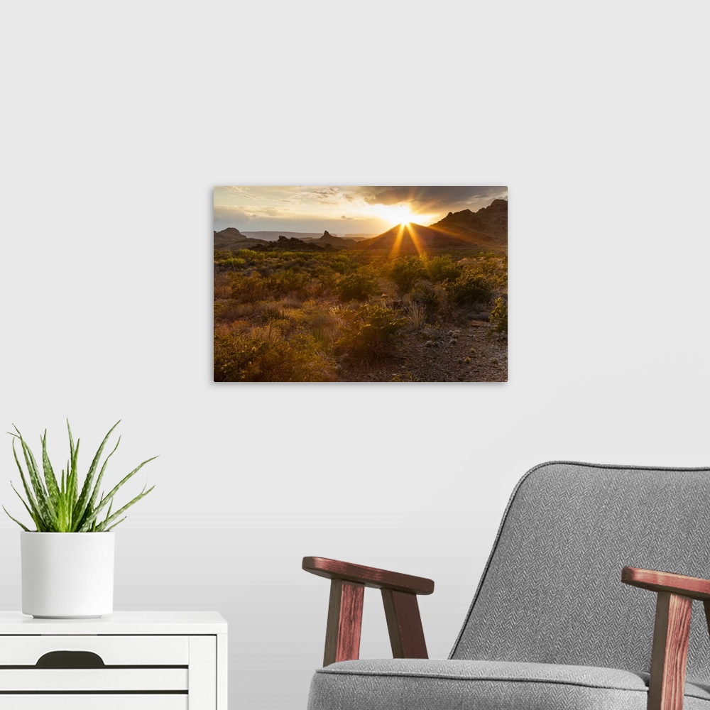 A modern room featuring Sunset in Big Bend National Park