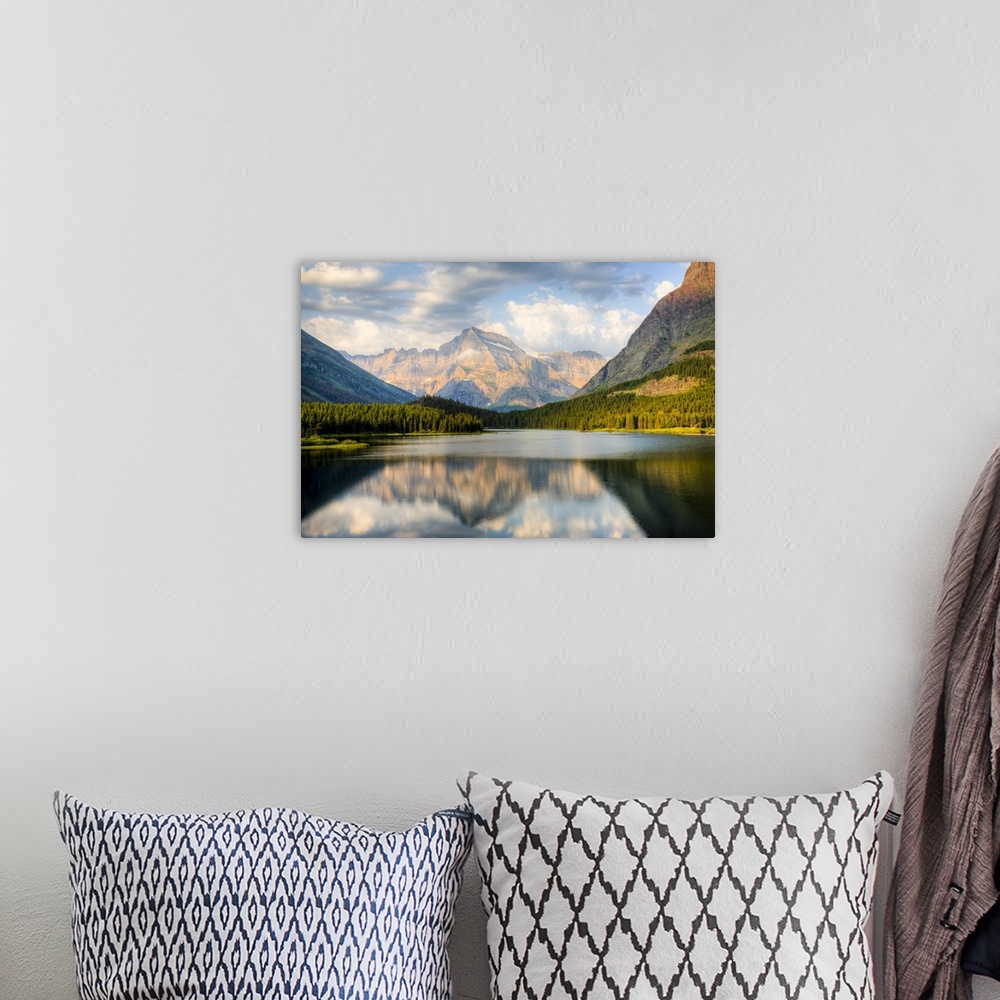 A bohemian room featuring MT, Glacier National Park, Many Glacier, Swiftcurrent Lake
