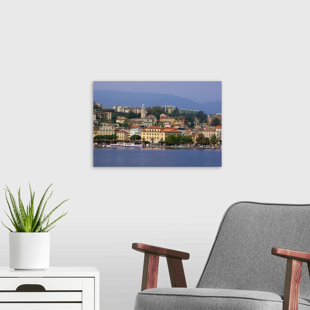 A modern room featuring Switzerland, Lugano, Lake Lugano, Historic Town Center Waterfront