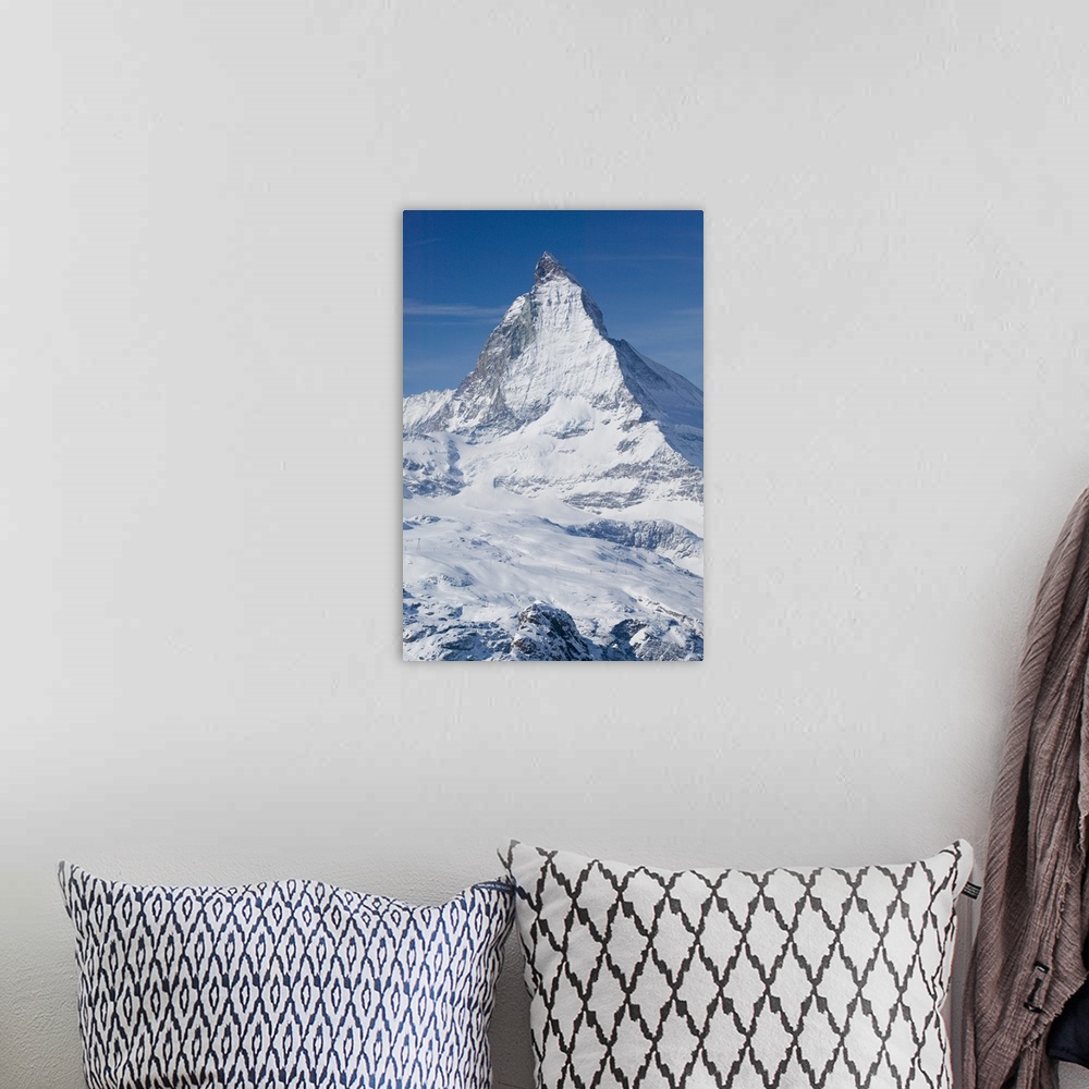 A bohemian room featuring SWITZERLAND-Wallis/Valais-ZERMATT:.Gornergrat Mountain (el.3089 meters)-.View of the Matterhorn /...