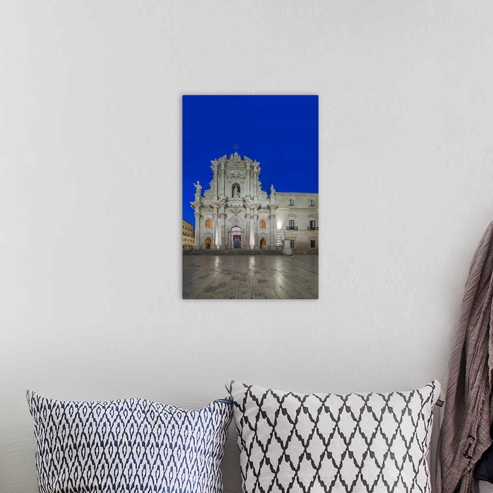 A bohemian room featuring Europe, Italy, Sicily, Syracuse, Syracuse Cathedral at Dawn.