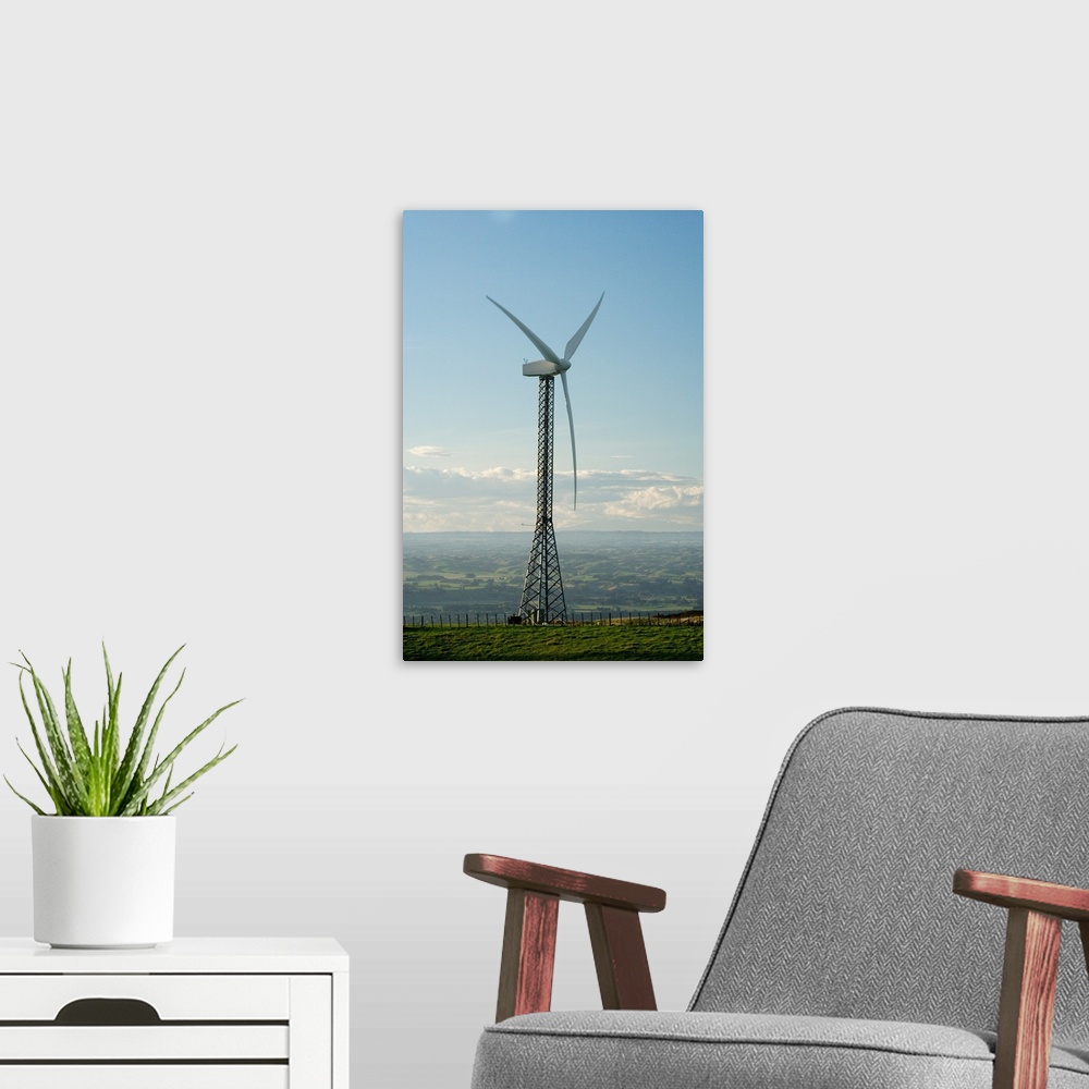 A modern room featuring Tararua Wind Farm, Tararua Ranges, near Palmerston North, North Island, New Zealand