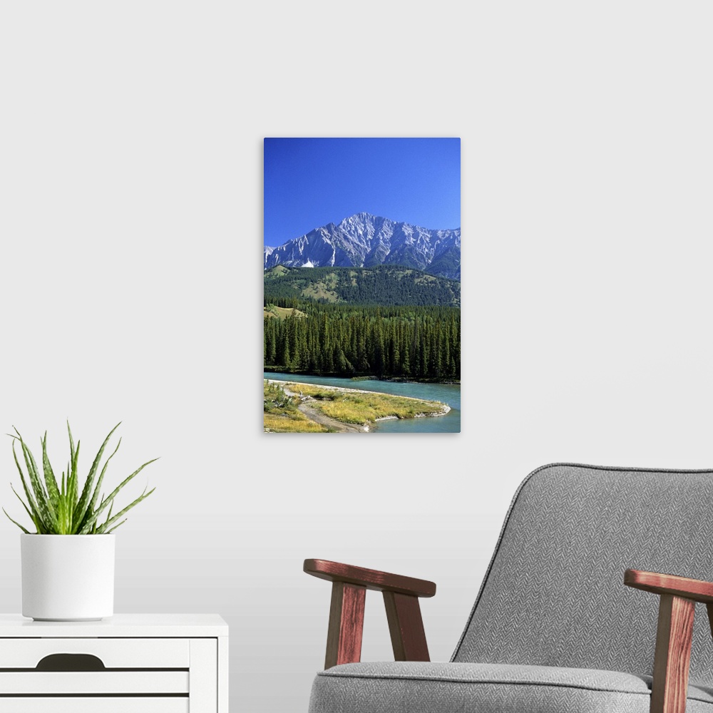 A modern room featuring The Canadian Rockies in Banf National Park, Canada...canadian rockies, banf national park, mounta...