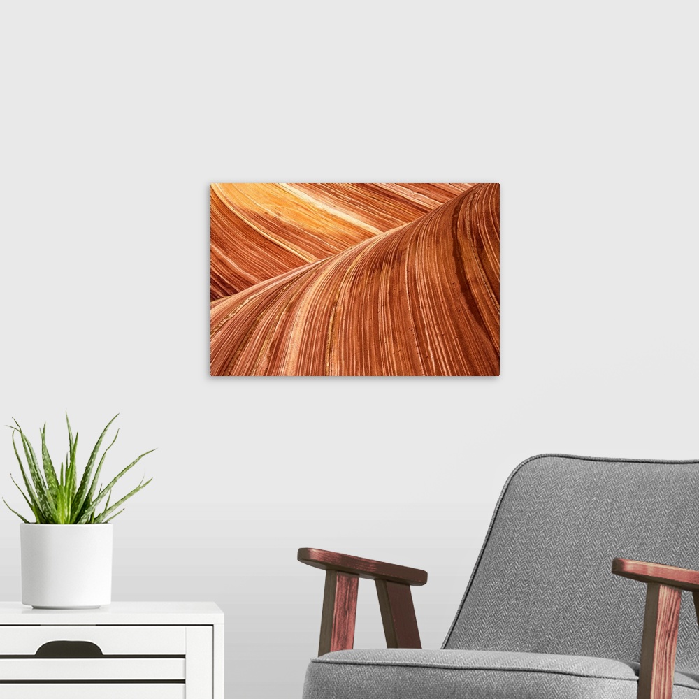 A modern room featuring The Wave Abstract Zion Utah USA