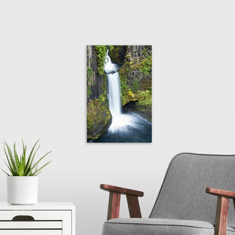 A modern room featuring Toketee Falls; Autumn; Umpqua national Forest; Oregon; USA