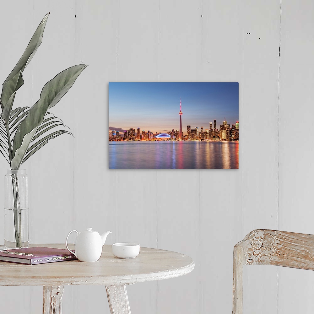 A farmhouse room featuring Toronto Skyline at Sunset from Toronto Islands.