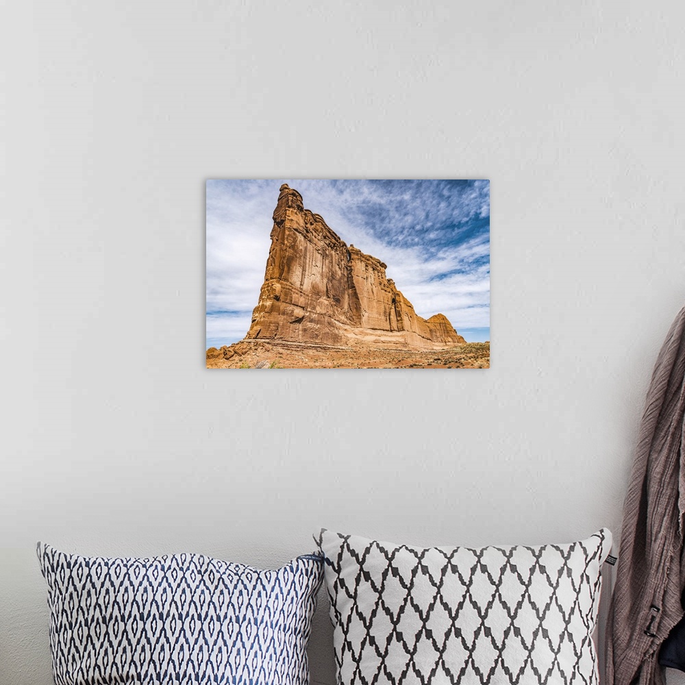A bohemian room featuring Tower of Babel, Arches National Park, Moab, Utah, USA.