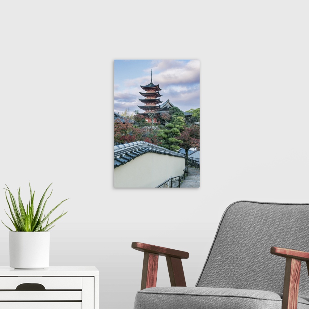A modern room featuring Japan, Miyajima, Toyokuni Shrine Pagoda