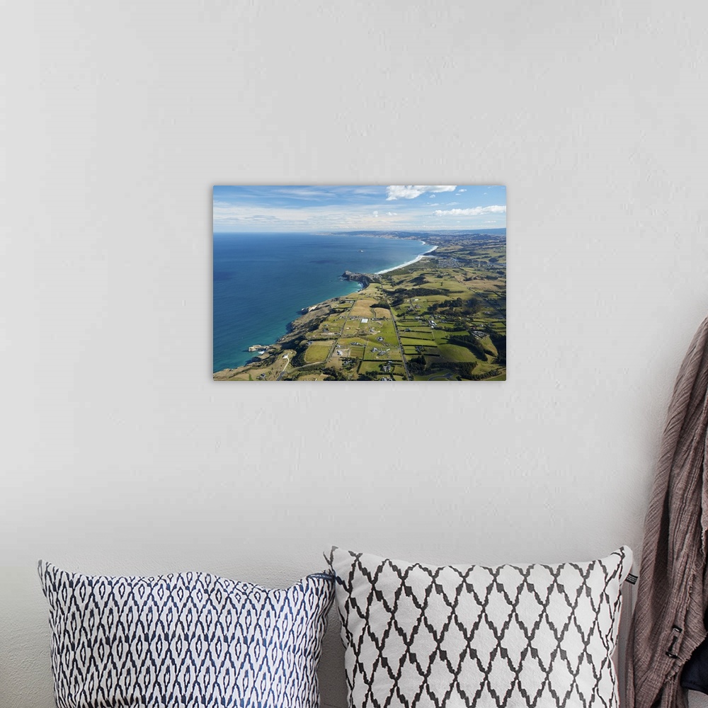 A bohemian room featuring Tunnel Beach and Blackhead, South Coast, Dunedin, Otago, South Island, New Zealand - aerial