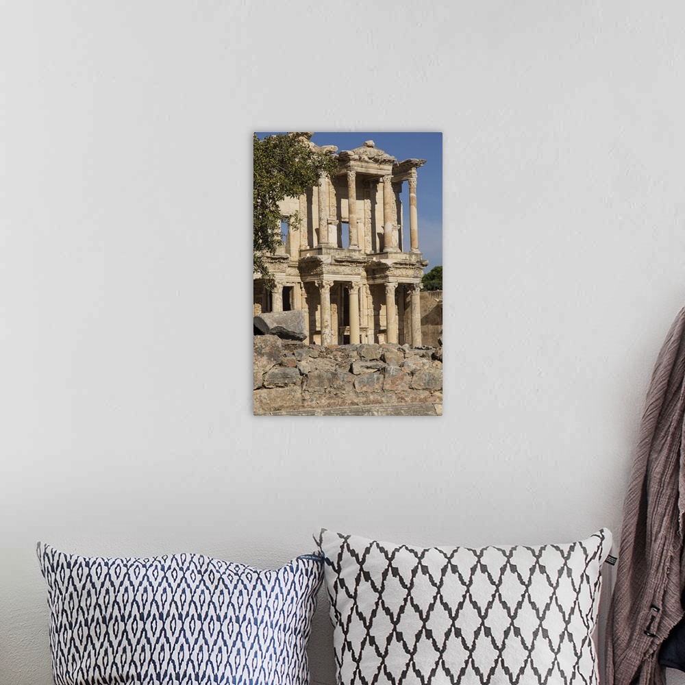 A bohemian room featuring Turkey, Izmir, Kusadasi, Ephesus. The library of Ephesus..