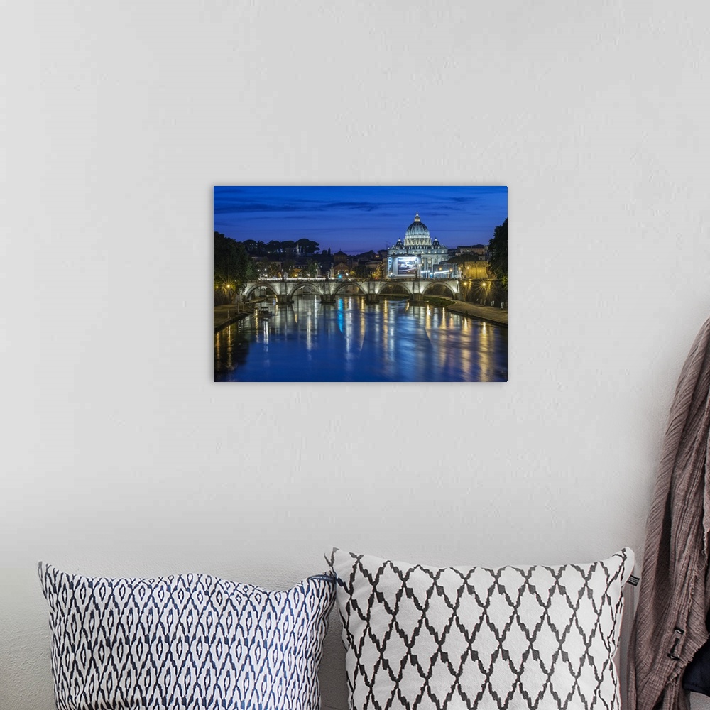 A bohemian room featuring Europe, Italy, Rome, Twilight Tiber River.
