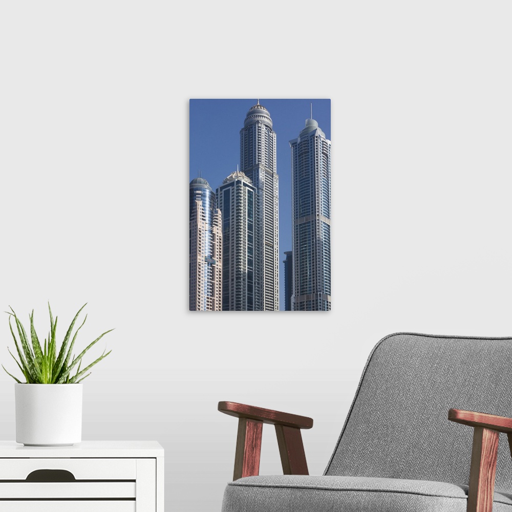 A modern room featuring UAE, Dubai, Dubai Marina, high rise buildings