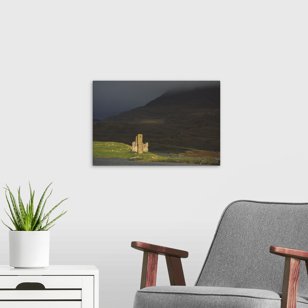 A modern room featuring Urquart Castle, Scottish Highlands, Scotland, Great Britain